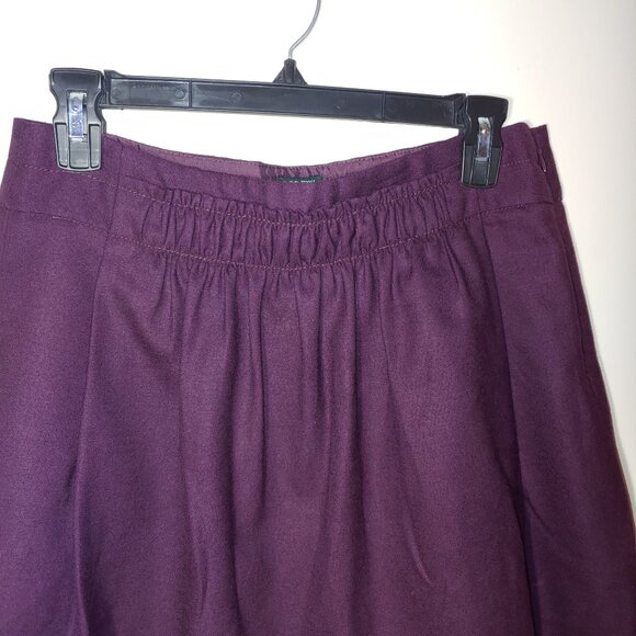 J.Crew Wool Blend  A-Line Pleated Mini Skirt Size 4 Deep Purple - Picture 4 of 5